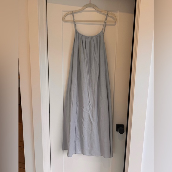 Babaton Dresses & Skirts - Babaton Soft Blue Linen Dress